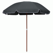 Helloshop26 - Parasol avec mât en acier 240 cm anthracite 02_0008100 - Bois massif 3000433582729