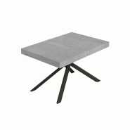 Itamoby Table Extensible Niket 130/390X90 Cm Pieds Béton Anthracite - gris multi-matériau VE0130390NIKE-CM