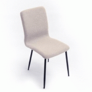 LOT DE 2 CHAISES SYLVIO TISSU BEIGE