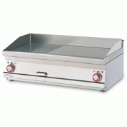 Plancha Fry-Top électrique mi-lisse/mi-rainurée en acier | Lotus - 1000_0