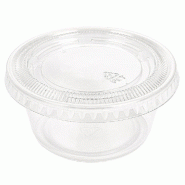 Pot à sauce + couvercle transparent 100ml Ø7,4x3,5cm - par 1200