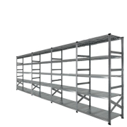 Rack léger 5m, hauteur h2000, longueur 5100 mm, profondeur p.400