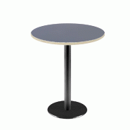 RestooTab - Table Rome Ø70cm bleu fes fenix chants couleur bois - bleu Bois manufacturé TB-ROM-R70M-BL.FES-BOI