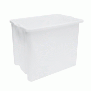 Schneider - Bac empilable, HDPE - 65,0 L - blanc plastique 202210