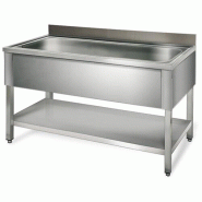 Skyrainbow Evier en inox, une cuve au centre, 120 x 70 - inox THSTR127BM1