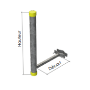 Support d'antenne serrurerie - Bras en L (30m Support d'antenne serrurerie - Bras en L (30m