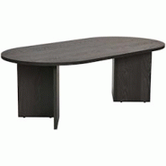 Table basse ovale en aggloméré Sable bois noir Hanah Home - 8684283756834 Table basse ovale en aggloméré Sable bois noir Hanah Home - 8684283756834