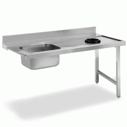 Table de prélavage avec plonge et orifice vide-déchets P 750 - à gauche_0