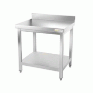 Table de travail en inox 500 x 500 mm adossée PREMIUM / GOLDINOX - gris inox 3701770805495 Table de travail en inox 500 x 500 mm adossée PREMIUM / GOLDINOX - gris inox 3701770805495