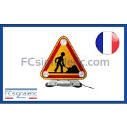 Triangle Triflash Travaux AK5 magnétique 500 mm avec prise allume cigare à relevage manuel classe 1 Triangle Triflash Travaux AK5 magnétique 500 mm avec prise allume cigare à relevage manuel classe 1