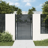 Vidaxl portail de jardin anthracite 105 x 200 cm acier 154562