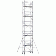 Échafaudage roulant acier ROLLSTAR 205 - Hauteur de travail 12,10 m - Structure galvanisée - DUARIB - Réf : 8320102 Échafaudage roulant acier ROLLSTAR 205 - Hauteur de travail 12,10 m - Structure galvanisée - DUARIB - Réf : 8320102