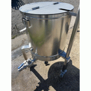Bac de lancement 200L - BNC118 - 1170mm de hauteur - demi couvercle amovible - 3 pieds sur roulettes