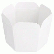 Barquette carton blanc festonné 100ml 5x5x5cm - par 100