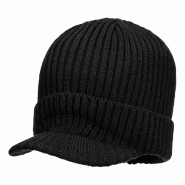 Bonnet avec visière - Noir / Taille unique