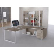 Bureau de direction avec retour et caisson en deux dimensions 180 x 100 ou 200 x 100 cm - HOOVER