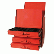 Coffre de rangement - 4 tiroirs + partie supérieure - coffre à outils Coffre de rangement - 4 tiroirs + partie supérieure - coffre à outils