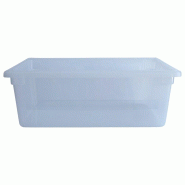 DBMARK 18263PP-190/6 - (Lot de 6) Boîte de rangement 18,9 L - (46 x 66 x 9 cm) - PP translucide (couvercle non inclus) - blanc plastique polypropylè