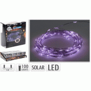 Guirlande micro led, violet, 100 leds, solaire, 7m. - multicolore multi-matériau 8720573771597