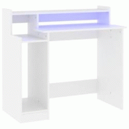 Helloshop26 - Bureau table poste de travail meuble d'ordinateur informatique étude avec lumières LED 97 x 45 x 90 cm bois 02_0023411 - 3000214309927 Helloshop26 - Bureau table poste de travail meuble d'ordinateur informatique étude avec lumières LED 97 x 45 x 90 cm bois 02_0023411 - 3000214309927