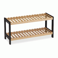 Helloshop26 - Étagère à chaussures moderne pour couloir entrée 93 x 60 x 30 cm accès facile design bicolore en bambou marron 13_0011715 - marron Helloshop26 - Étagère à chaussures moderne pour couloir entrée 93 x 60 x 30 cm accès facile design bicolore en bambou marron 13_0011715 - marron