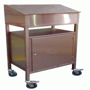 ITALCONCEPT L2G Pupitre Inox Sur Placard Avec Roulettes, 1100 x 560 x 510mm - 3616350015358