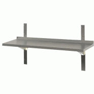 KBS Gastrotechnik KBS Etagère murale 1 fond avec rebord 1600x300x40 mm inox avec feuillure de protection de la main - 91410110