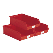 Lot de 14 bacs à bec plastique 20l rouge_0