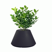 Pot De Fleurs Conique Rond En Résine Anthracite Stromboli Pour Plantes D'Intérieur Et D'Extérieur, 60X35 Cm - gris 8055829983029