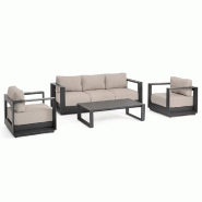 Salon Moses anthracite avec accoudoirs YK13