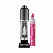 SODASTREAM Machine à Gazéifier L'eau + 1 Bouteille + 1 Cylindre Noire 1013811330 - noir 7290119793686