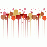 Sticker frise de verres 68 x 98 cm