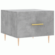 VidaXL Table basse gris béton 50x50x40 cm bois d'ingénierie Modèle Aero Vision Élite - 829372