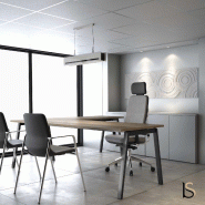 Bureau d'angle design Born - Mobel Linea - 160 x 160 cm