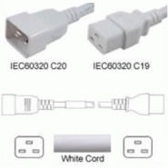 Câble d'alimentation C19/C20 16A BLANC