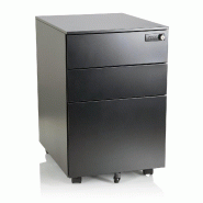 Caisson roulant COLOR OS I Acier noir avec serrure à combinaison hjh OFFICE - noir acier 743023