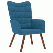 Chaise de relaxation Bleu Velours Modèle Atlas Design - 4016820