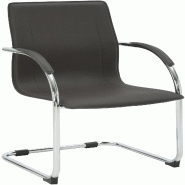 CLP Chaise cantilever Noeleen en simili cuir Marron - marron polyester 327652