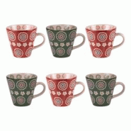 Coffret de 6 tasses Sullivan 17 cl - Multicolore Rond Grès Table Passion 10x8 cm - multicolore Grès 3106232386503 Coffret de 6 tasses Sullivan 17 cl - Multicolore Rond Grès Table Passion 10x8 cm - multicolore Grès 3106232386503