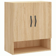 Helloshop26 - Armoire murale pratique avec espace de rangement 60 x 31 x 70 cm en bois d'ingénierie chêne sonoma 02_0048761 - Bois massif 3000235459