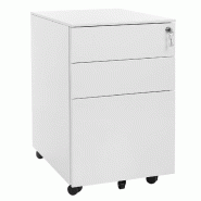 Helloshop26 - Caisson de bureau à roulettes avec 3 tiroirs et classeur suspendu 52 x 39 x 60 cm armoire de bureau verrouillable pour 12_0004805 - 300