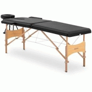 Helloshop26 - Table de massage pliante 2 zones 185 x 70 x 62 86 cm 220 kg bois de hêtre noir 14_0009992 - 3000221942834 Helloshop26 - Table de massage pliante 2 zones 185 x 70 x 62 86 cm 220 kg bois de hêtre noir 14_0009992 - 3000221942834