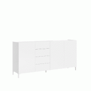 Itamoby Buffet Solaria Panneaux Écologiques L.174 P.40 H.84 cm 3 Portes 4 Tiroirs Pieds Réglables Made in Italy FSC - blanc VEMA3ACSOLARI-BL Itamoby Buffet Solaria Panneaux Écologiques L.174 P.40 H.84 cm 3 Portes 4 Tiroirs Pieds Réglables Made in Italy FSC - blanc VEMA3ACSOLARI-BL