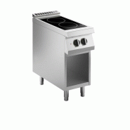 KBS Gastrotechnik KBS Cuisinière électrique vitrocéramique 2x 2,5 kW Soubassement ouvert 400x730x900 mm 400 Volt - 4059395096231