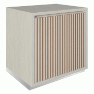 Meuble Vertigo T01 1 porte MDF naturel et noyer clair 60x47x60 cm