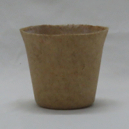 Pot en jute intissé naturel avec interieur PET Ø11,5 H10 cm - par 12