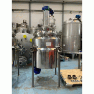 Réacteur inoxger inox 400 litres d'occasion avec agitation, demi tige et chauffage hermétique - référence                        :                         c6229