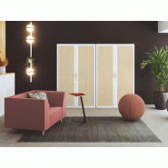 Armoire à rideaux haute L100/120 H198 SPLC rideaux bois ou unis Armoire à rideaux haute L100/120 H198 SPLC rideaux bois ou unis