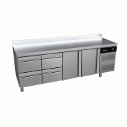 Table réfrigérée positive 4 compartiments (4x1/2 et 2) 581L avec tiroirs Concept 700 Gastronorm Fagor Professional - avec pieds