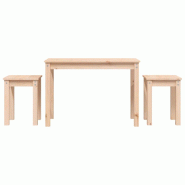 Tables gigognes 3 pcs Bois de pin massif Modèle Balcon Luxe Prime - 824978